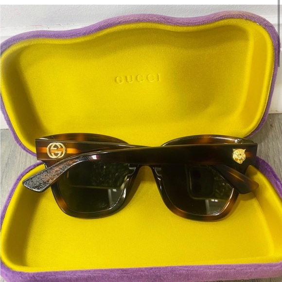 Gucci Tortoise Shell Sunglasses#GG0327S - Picture 2 of 4